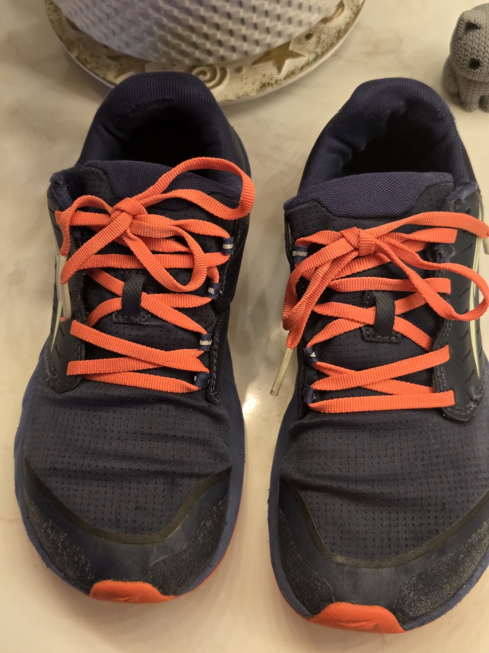 Altra Navy Blue Athletic Shoes with Orange Laces